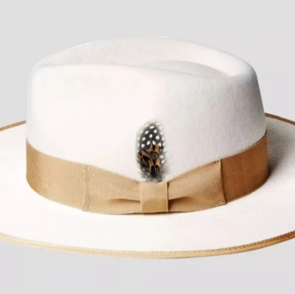 XXL Cream and Tan Fedora